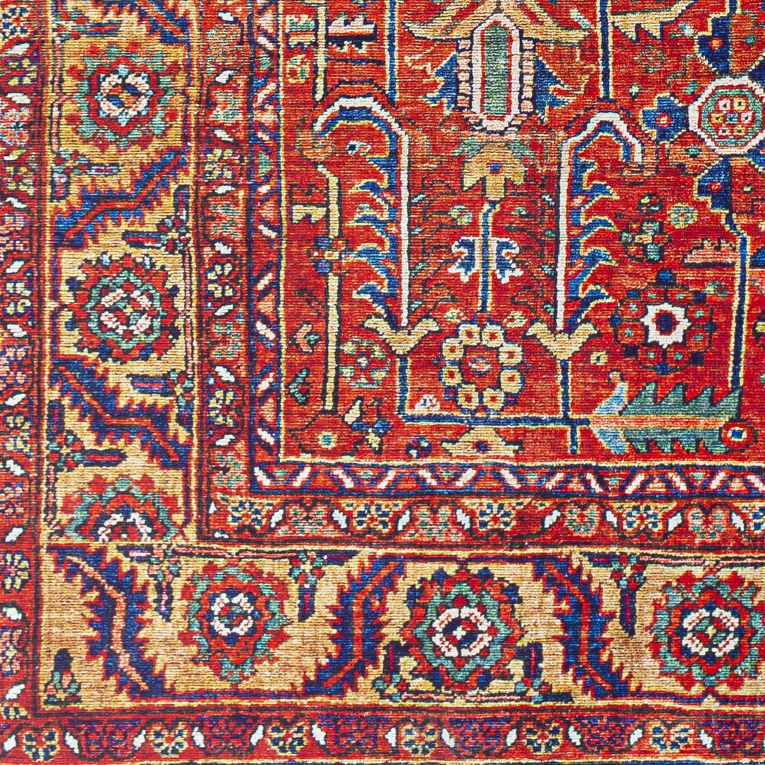 Edwardsburg Traditional Tribal Design Red And Blue Area Rug