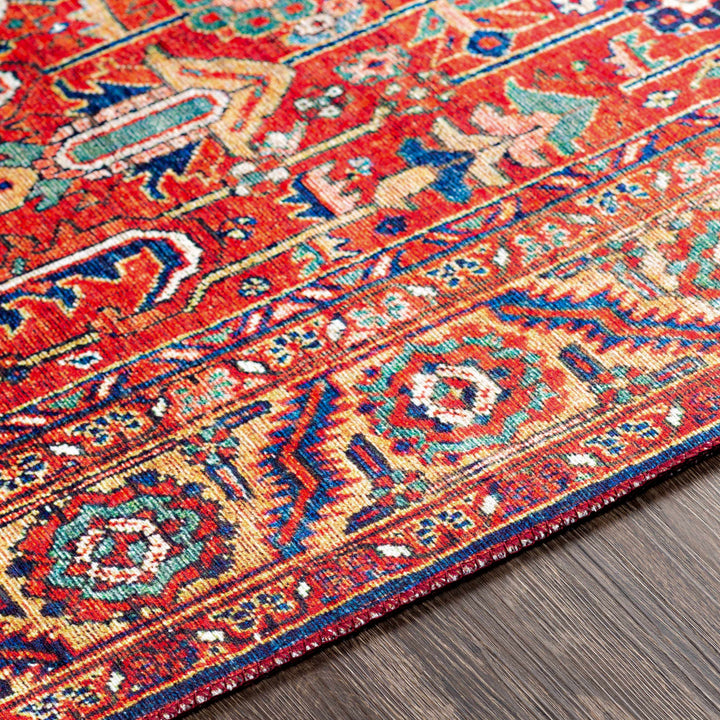 Edwardsburg Traditional Tribal Design Red And Blue Area Rug
