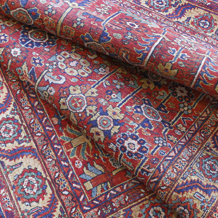 Edwardsburg Traditional Tribal Design Red And Blue Area Rug