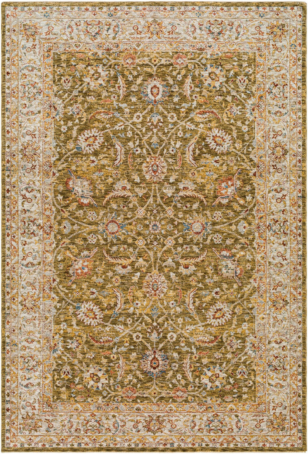 Dyan Traditional Style Olive And Beige Rug - The Rug Decor