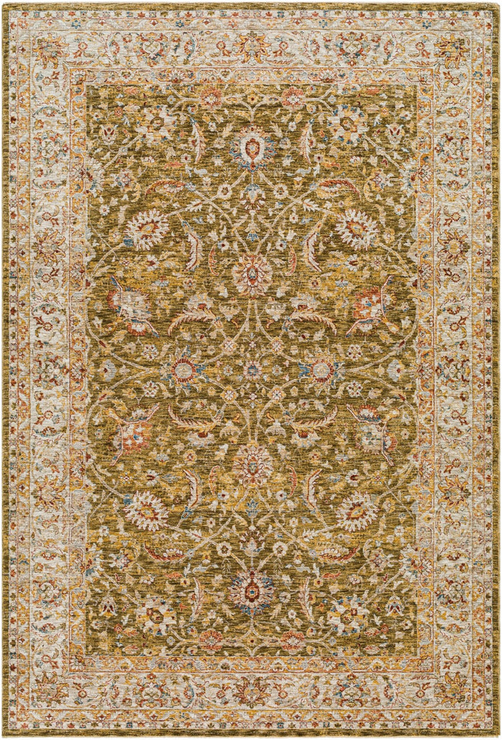 Dyan Traditional Style Olive And Beige Rug - The Rug Decor