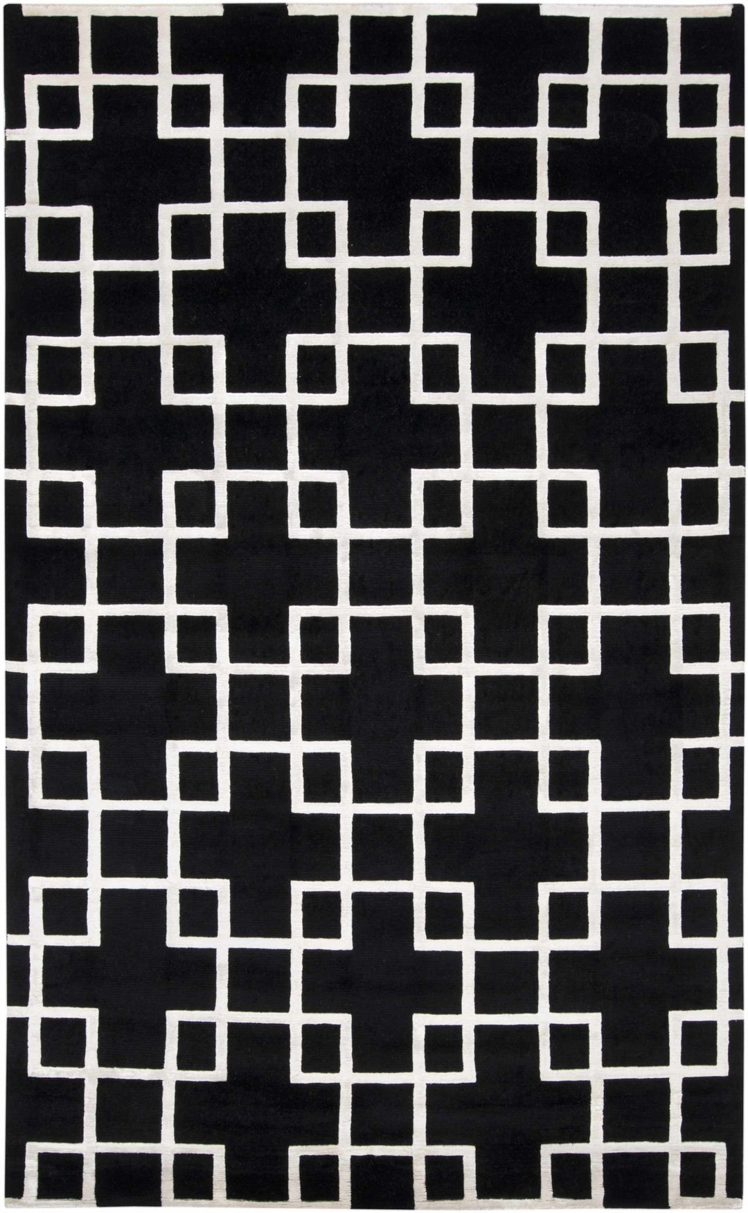 Eaglescliffe Contemporary Geometrical Black And White Area Rug - The Rug Decor