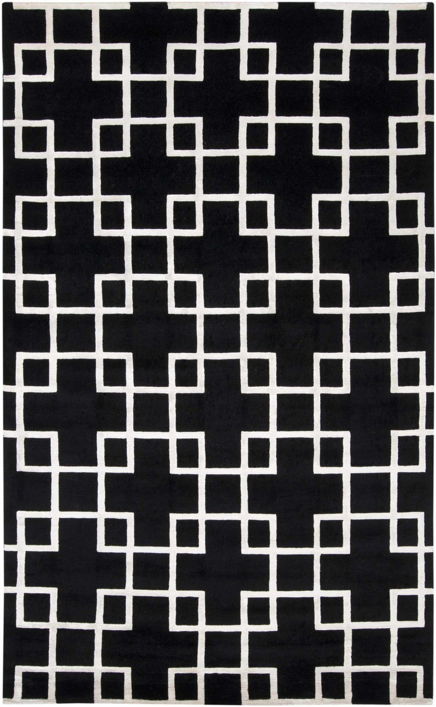 Eaglescliffe Contemporary Geometrical Black And White Area Rug - The Rug Decor