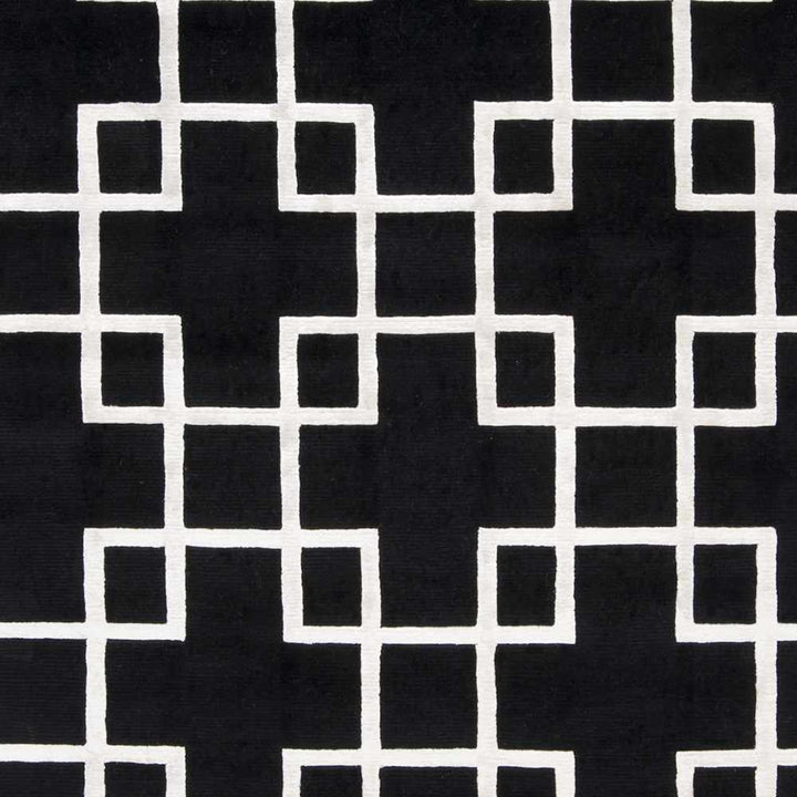 Eaglescliffe Contemporary Geometrical Black And White Area Rug - The Rug Decor