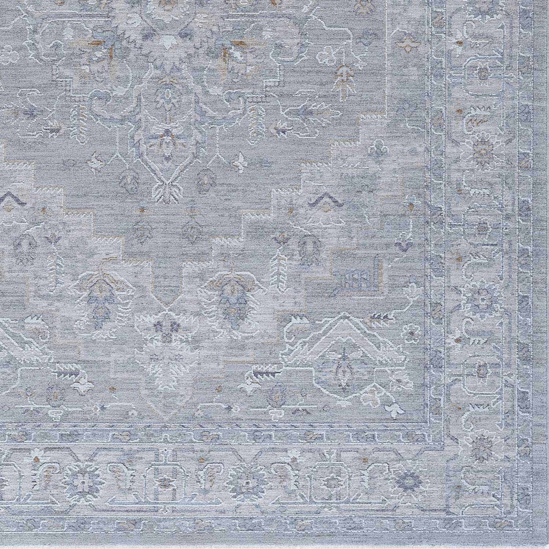 Earlsfield Traditional Medallion Design Blue Area Rug - The Rug Decor