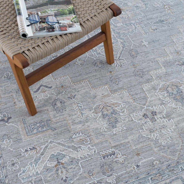 Earlsfield Traditional Medallion Design Blue Area Rug - The Rug Decor