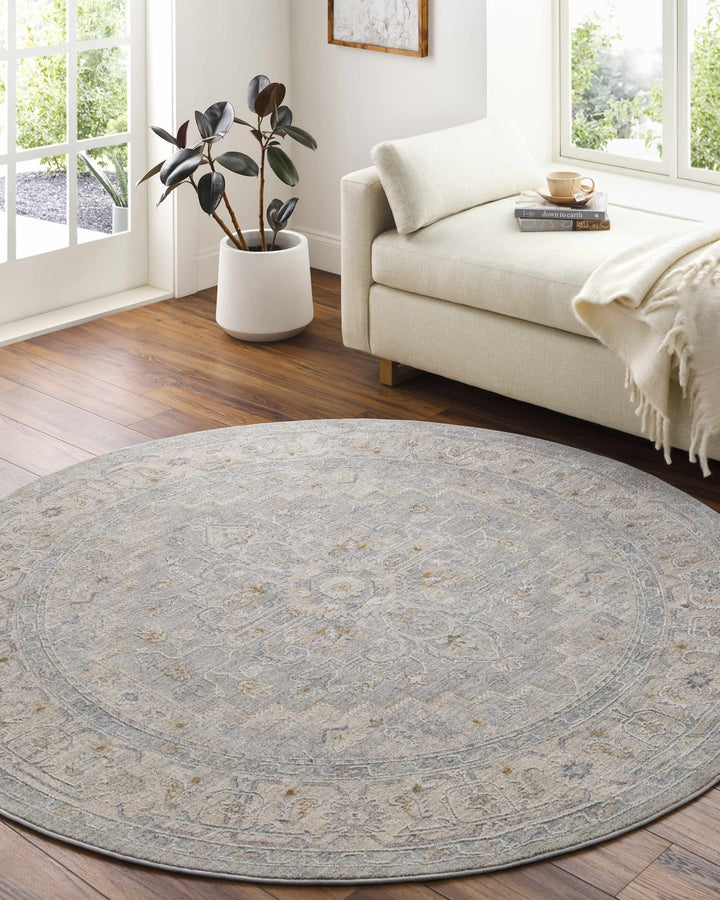 Earlsfield Traditional Medallion Design Blue Area Rug - The Rug Decor