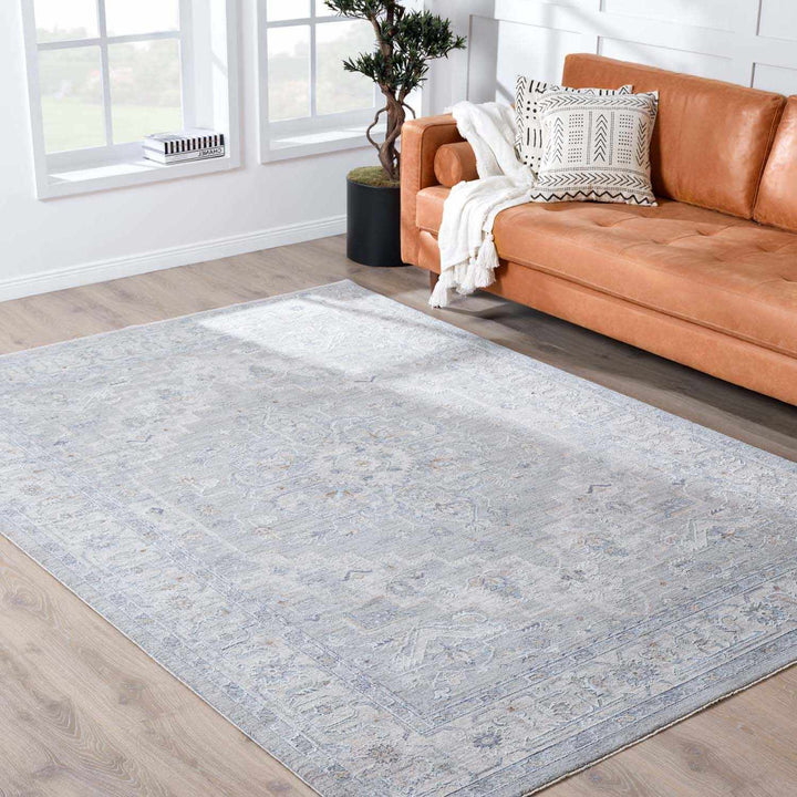 Earlsfield Traditional Medallion Design Blue Area Rug - The Rug Decor
