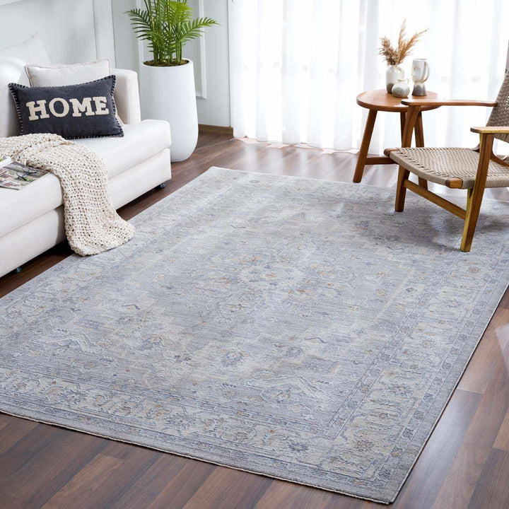 Earlsfield Traditional Medallion Design Blue Area Rug - The Rug Decor