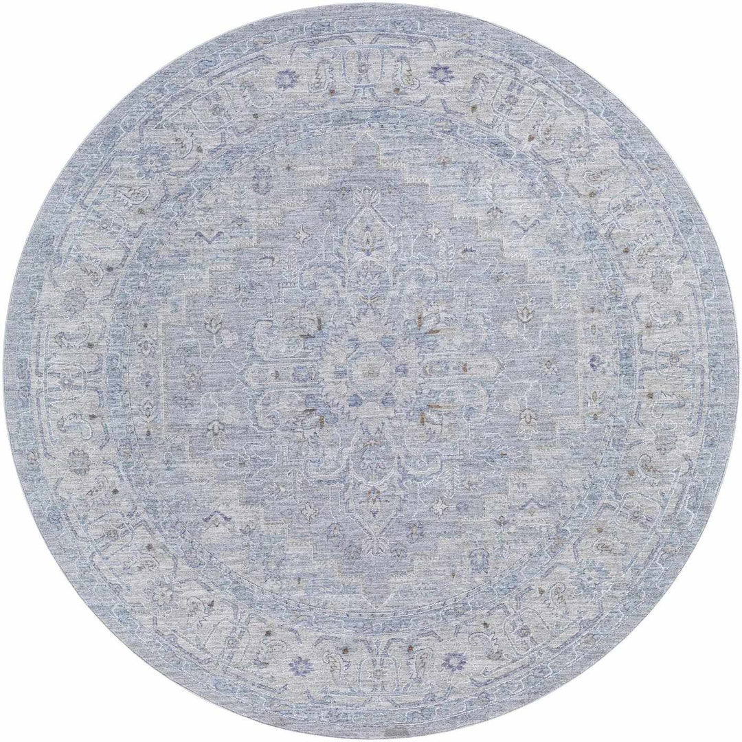 Earlsfield Traditional Medallion Design Blue Area Rug - The Rug Decor