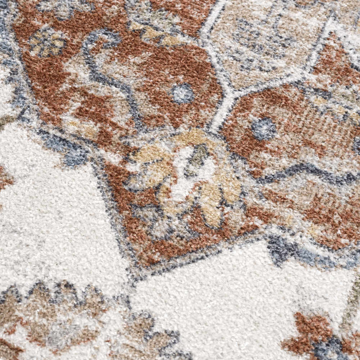 Ebbe Traditional Style Ivory And Gray Washable Rug - The Rug Decor