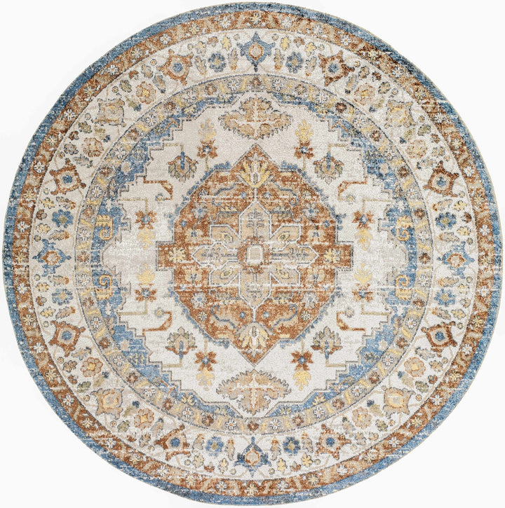 Ebbe Traditional Style Ivory And Gray Washable Rug - The Rug Decor