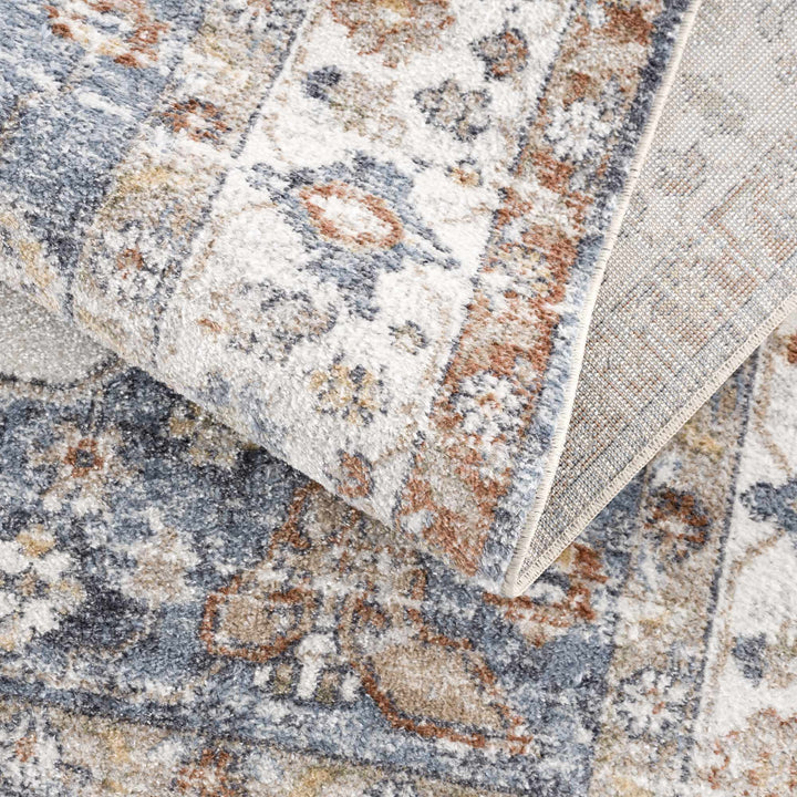 Ebbe Traditional Style Ivory And Gray Washable Rug - The Rug Decor