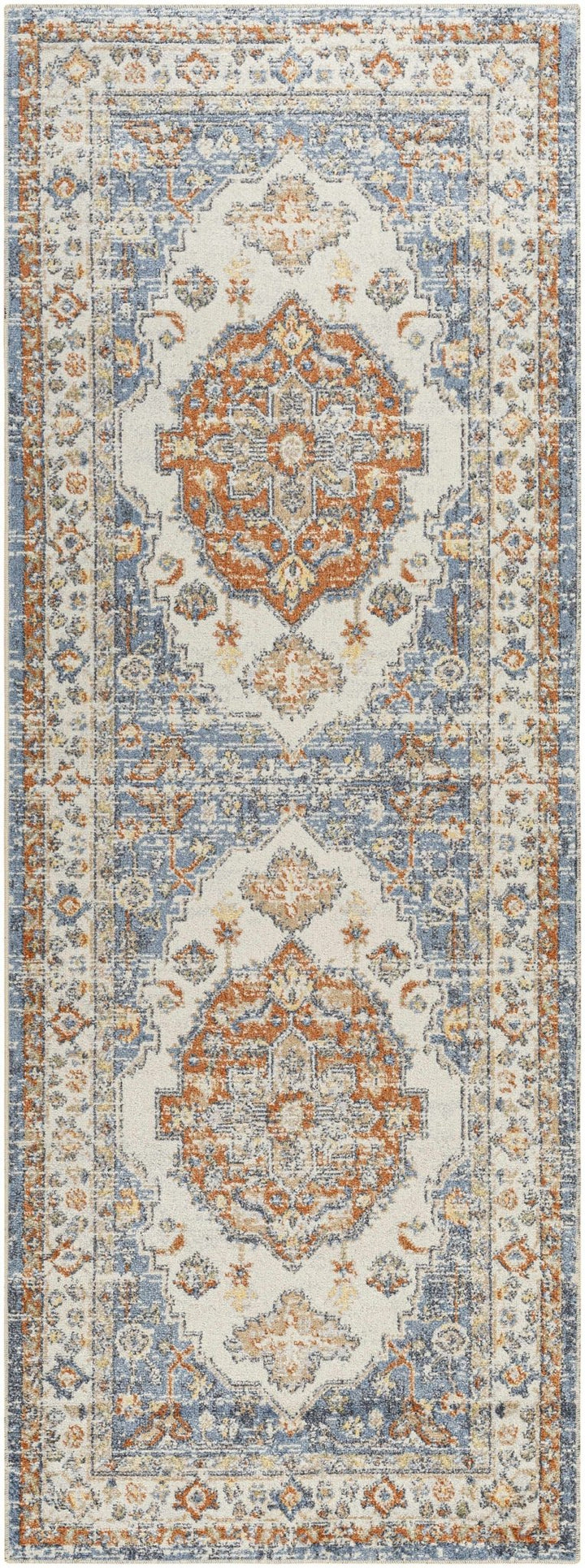 Ebbe Traditional Style Ivory And Gray Washable Rug - The Rug Decor