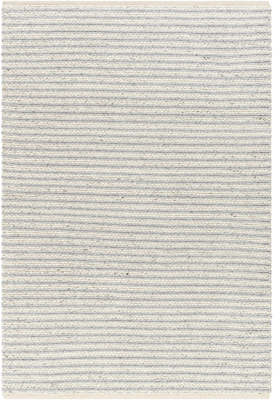 Ebrar Contemporary Gray And Ivory Area Rug - The Rug Decor