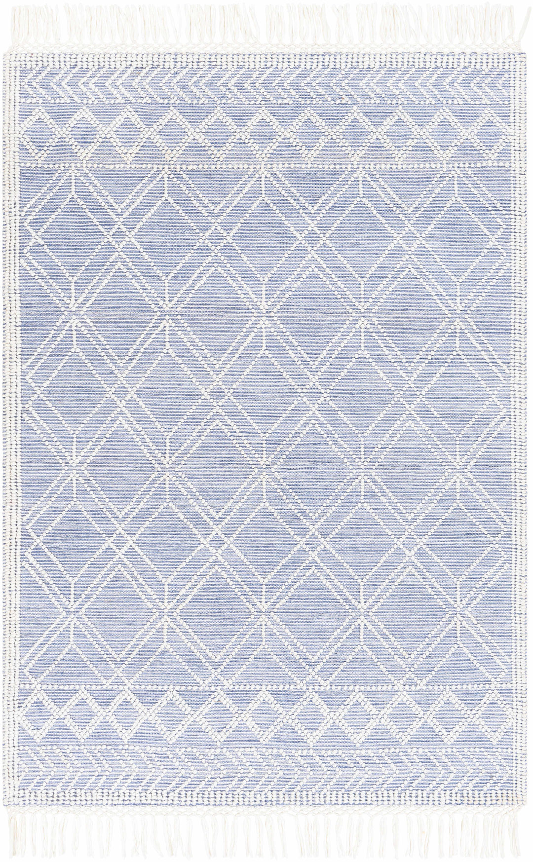 Kipp Modern Geometric Design Blue Hand Woven Rug