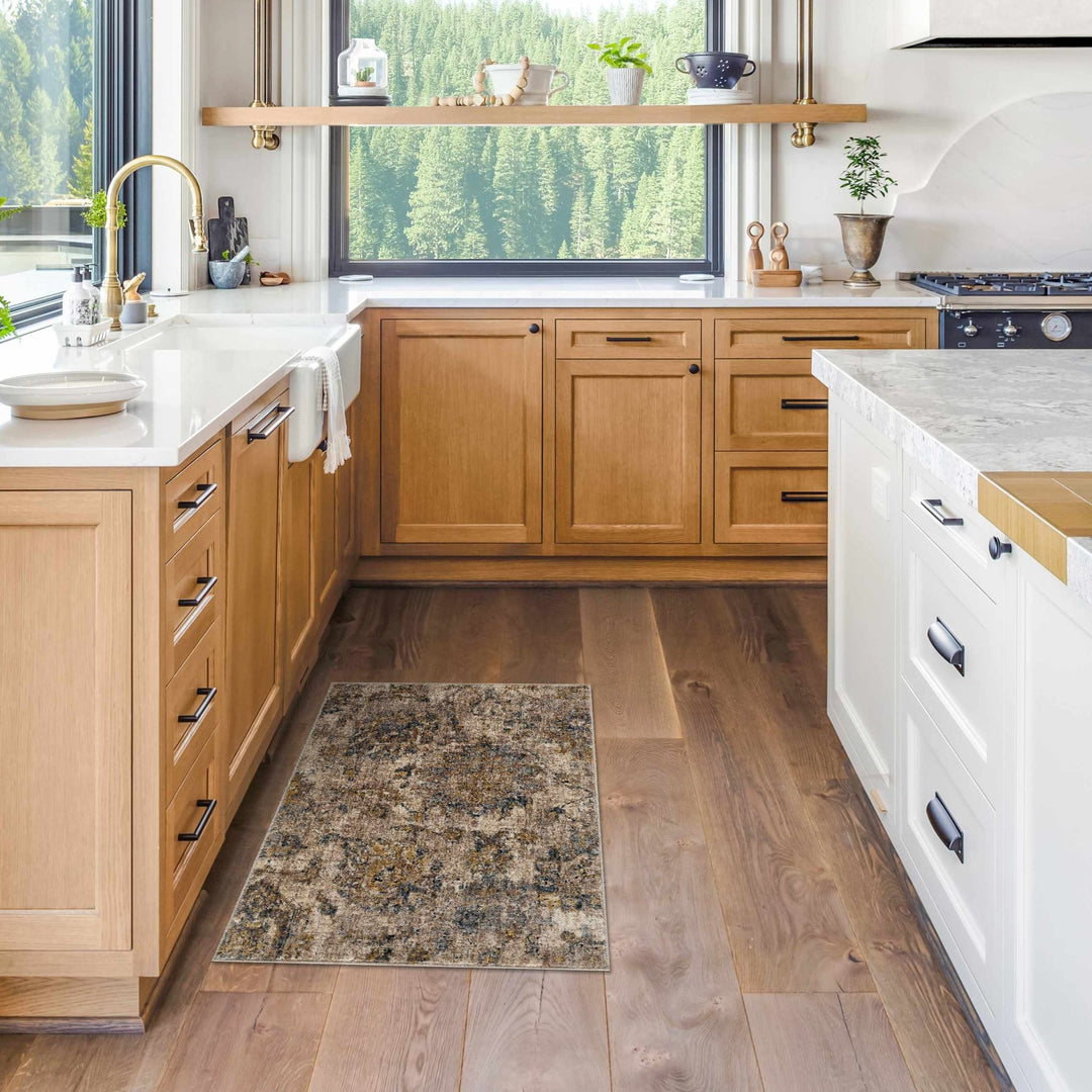 Edenfield Modern Style Brown And Charcoal Area Rug - The Rug Decor
