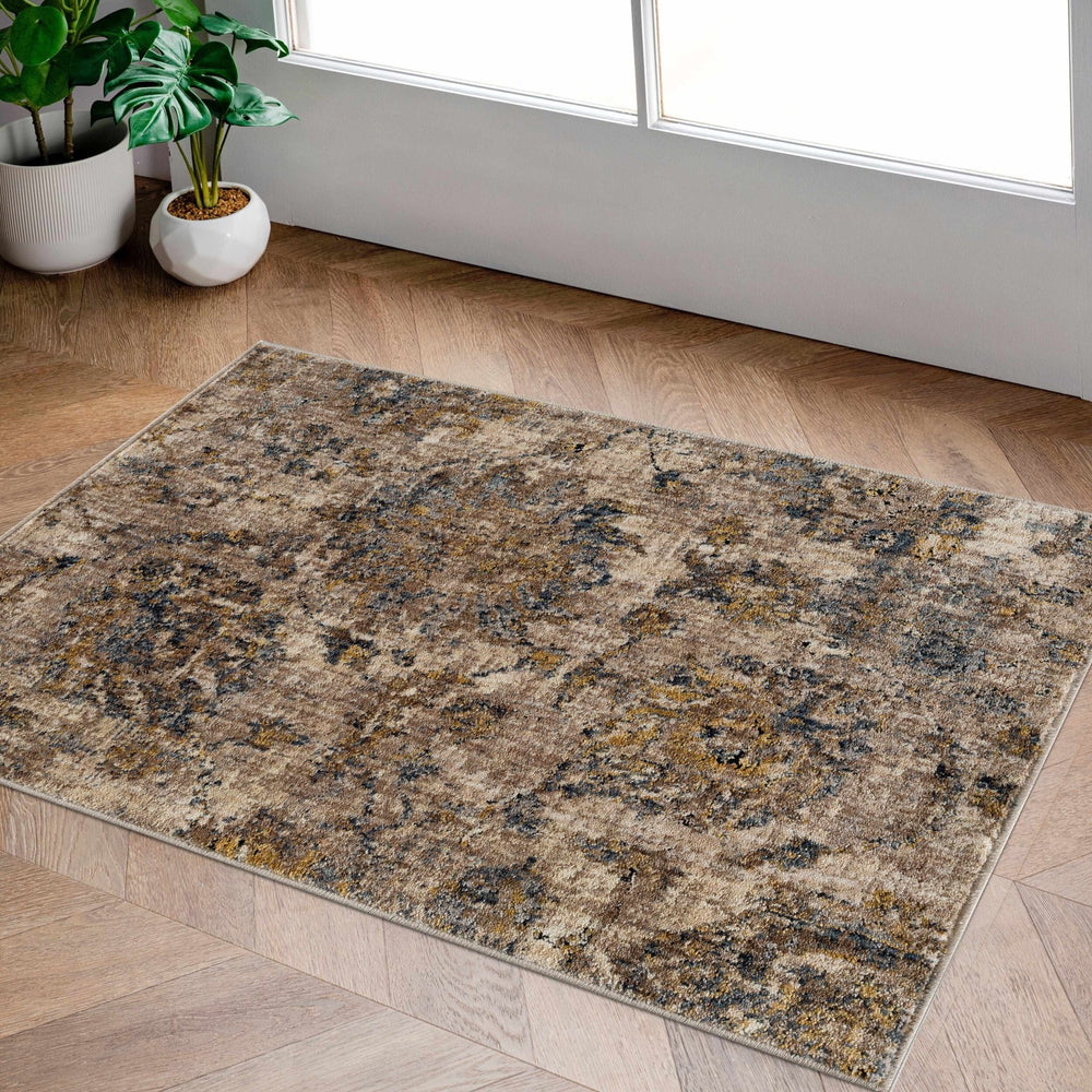 Edenfield Modern Style Brown And Charcoal Area Rug - The Rug Decor