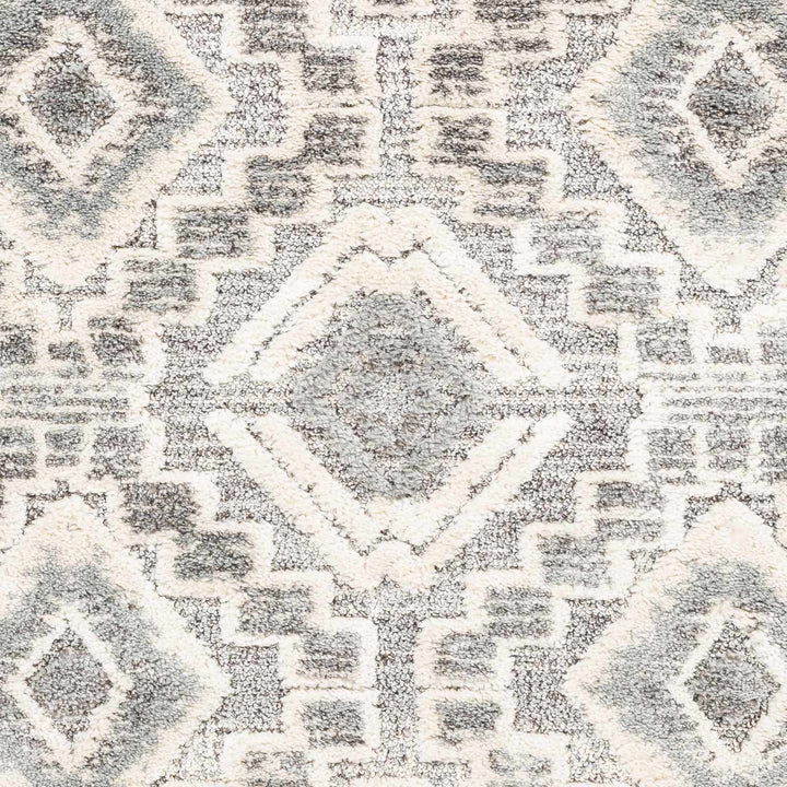 Edithvale Gray And Ivory Modern Geometrical Design Area Rug - The Rug Decor