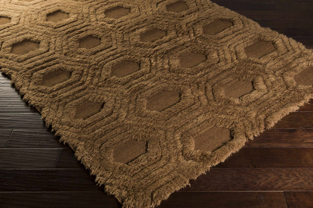 Edmonds Contemporary Style Brown Hand Woven Wool Area Rug - The Rug Decor