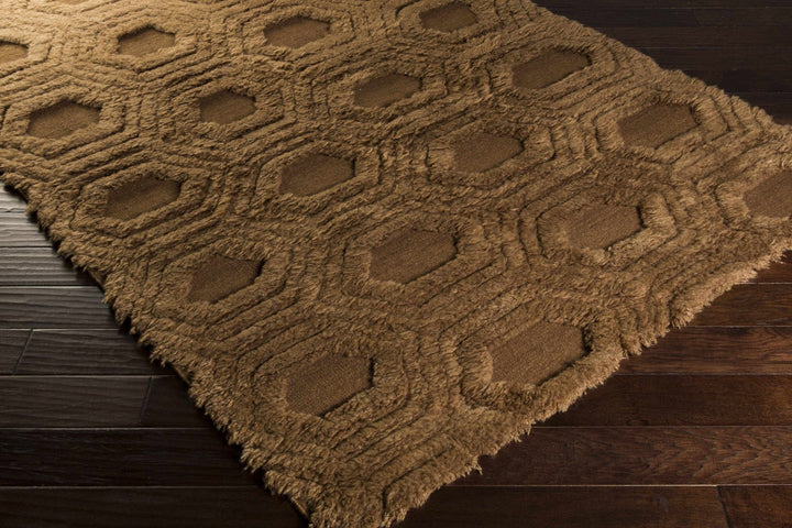 Edmonds Contemporary Style Brown Hand Woven Wool Area Rug - The Rug Decor