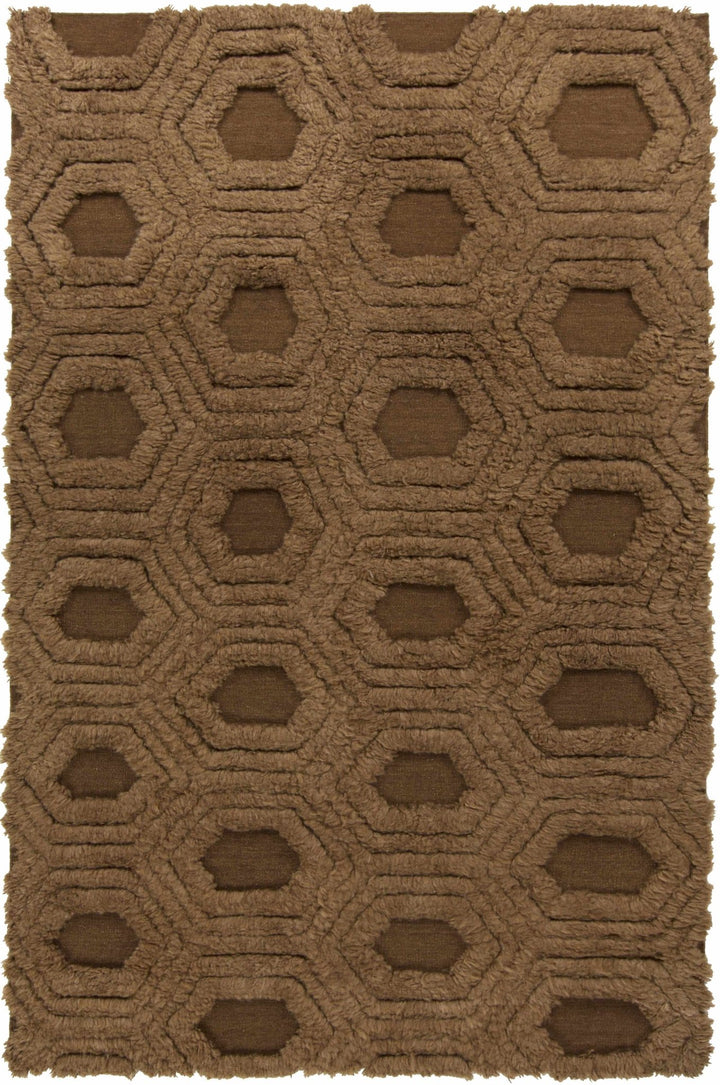 Edmonds Contemporary Style Brown Hand Woven Wool Area Rug - The Rug Decor