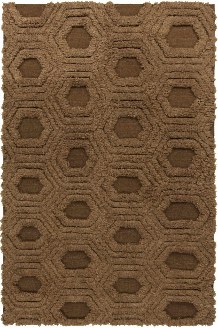 Edmonds Contemporary Style Brown Hand Woven Wool Area Rug - The Rug Decor