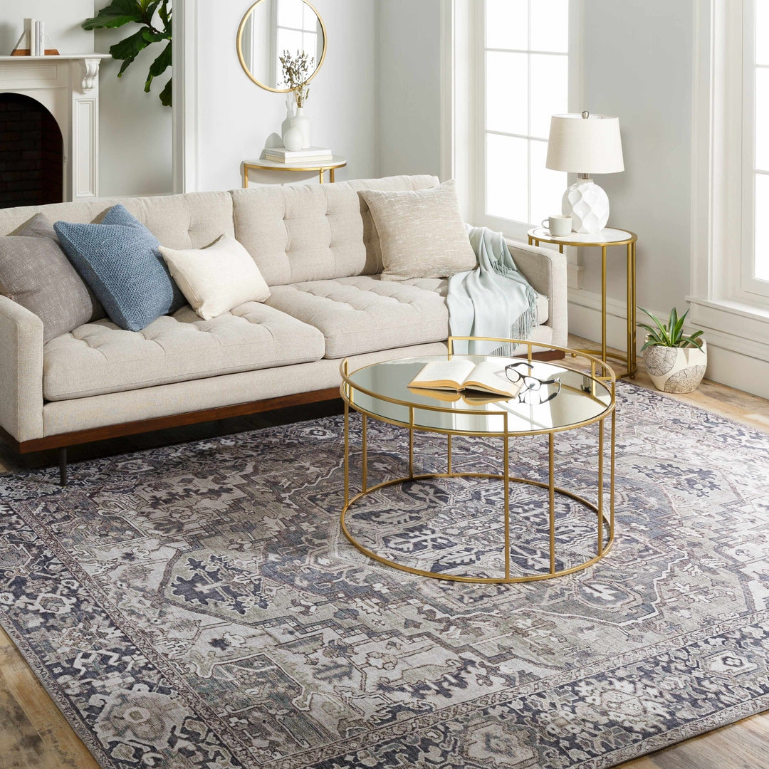 Edmonston Traditional Serapi Design Charcoal Area Rug - The Rug Decor