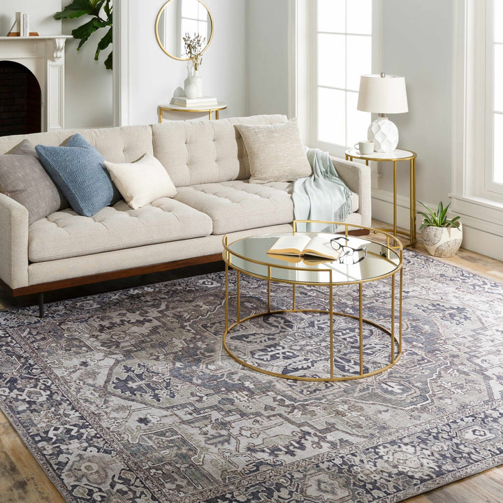 Edmonston Traditional Serapi Design Charcoal Area Rug - The Rug Decor
