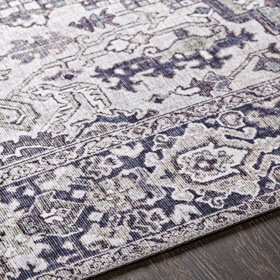 Edmonston Traditional Serapi Design Charcoal Area Rug - The Rug Decor