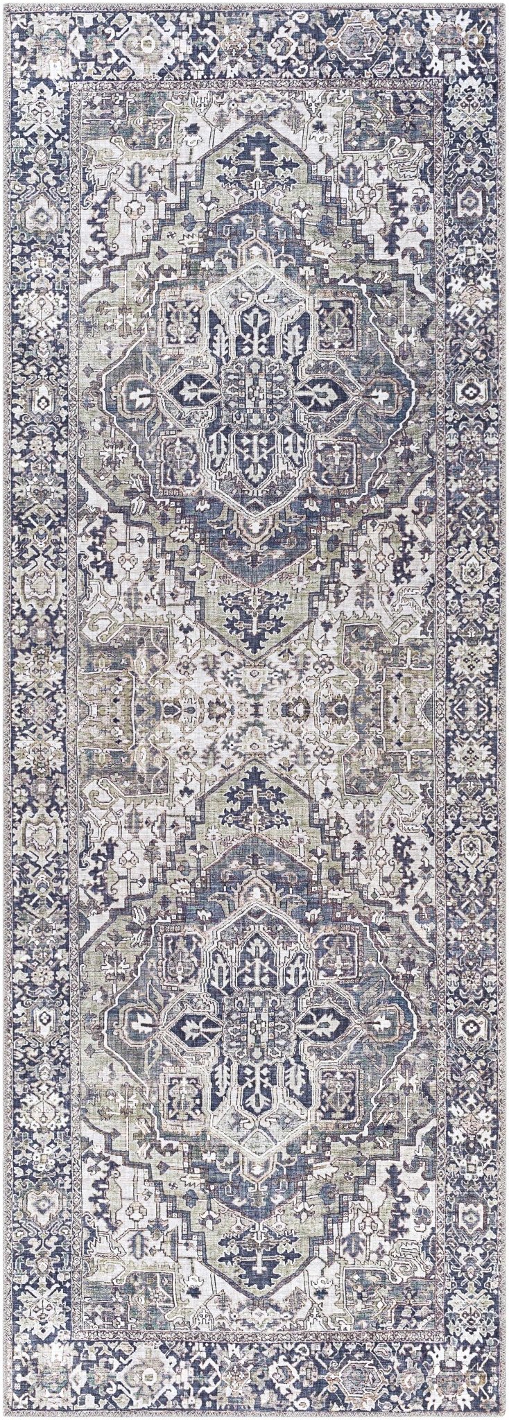 Edmonston Traditional Serapi Design Charcoal Area Rug - The Rug Decor