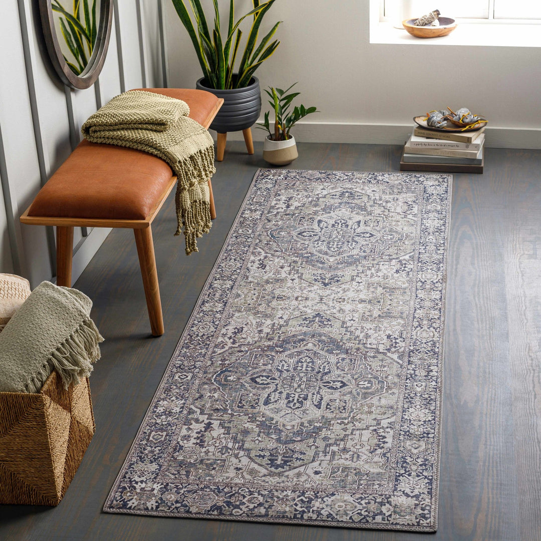 Edmonston Traditional Serapi Design Charcoal Area Rug - The Rug Decor
