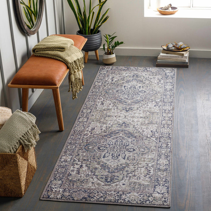 Edmonston Traditional Serapi Design Charcoal Area Rug - The Rug Decor