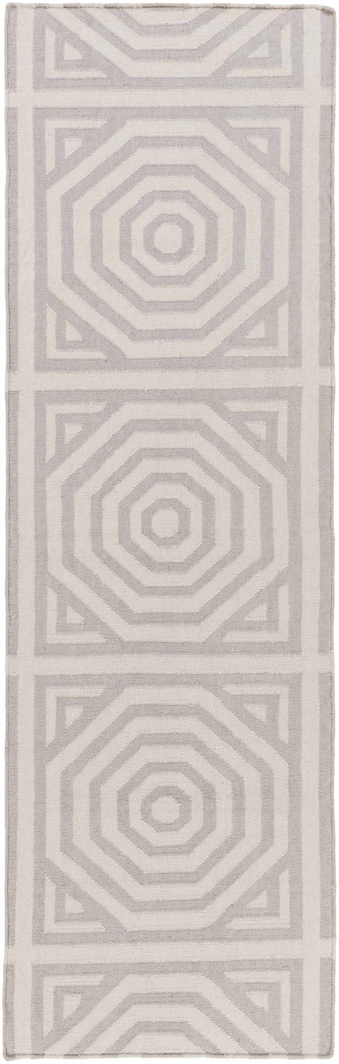 Edmund Modern Geometrical Design Gray Area Rug