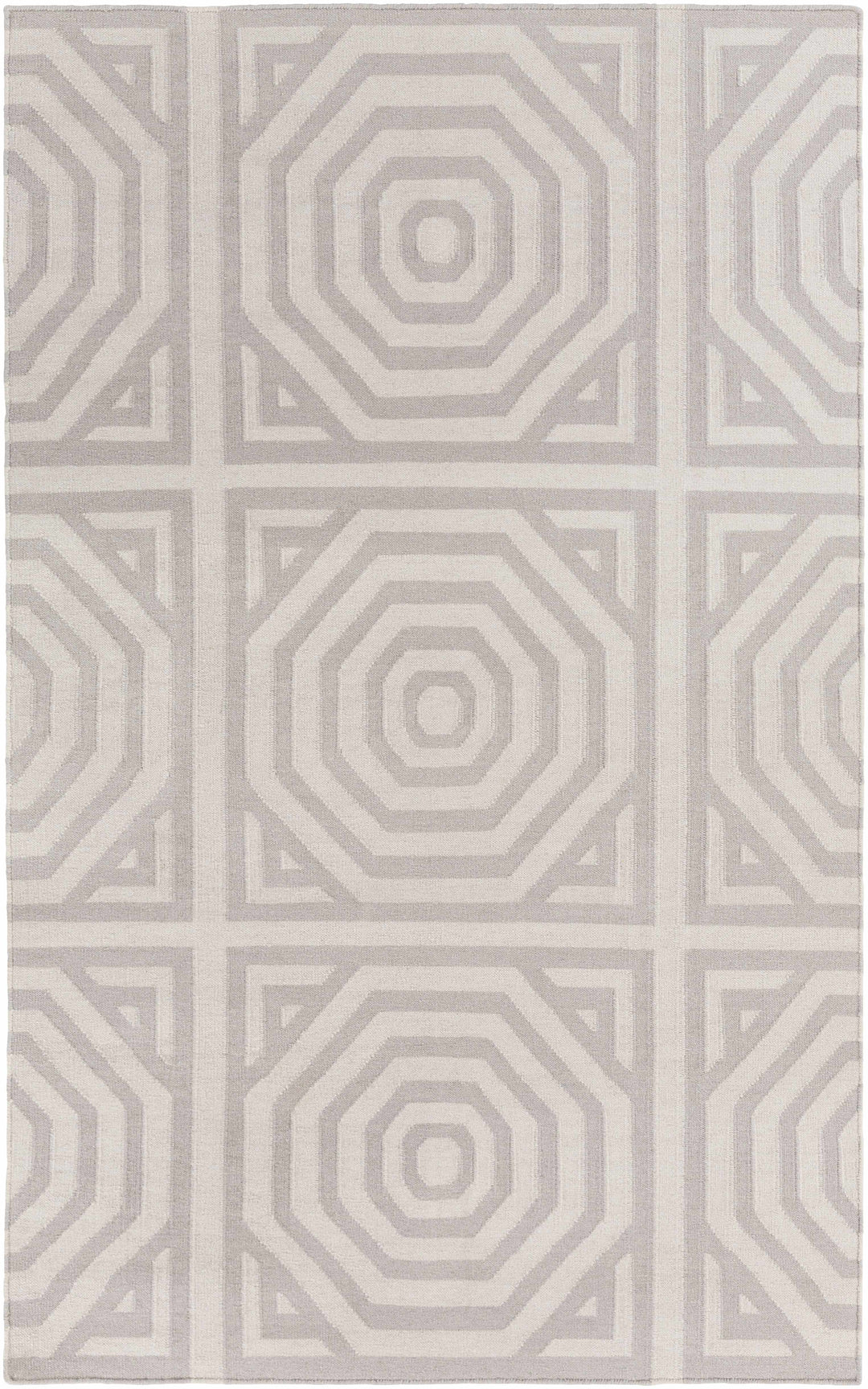 Edmund Modern Geometrical Design Gray Area Rug