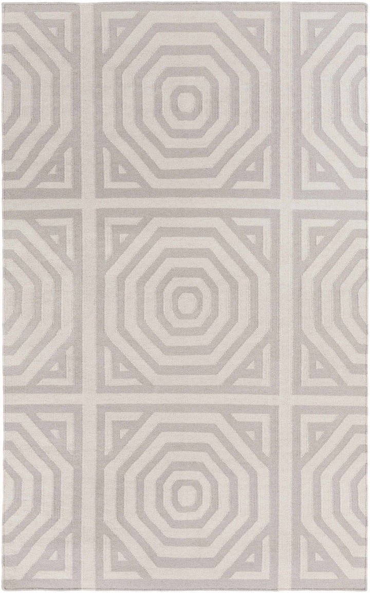 Edmund Modern Geometrical Design Gray Area Rug