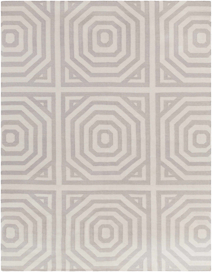 Edmund Modern Geometrical Design Gray Area Rug