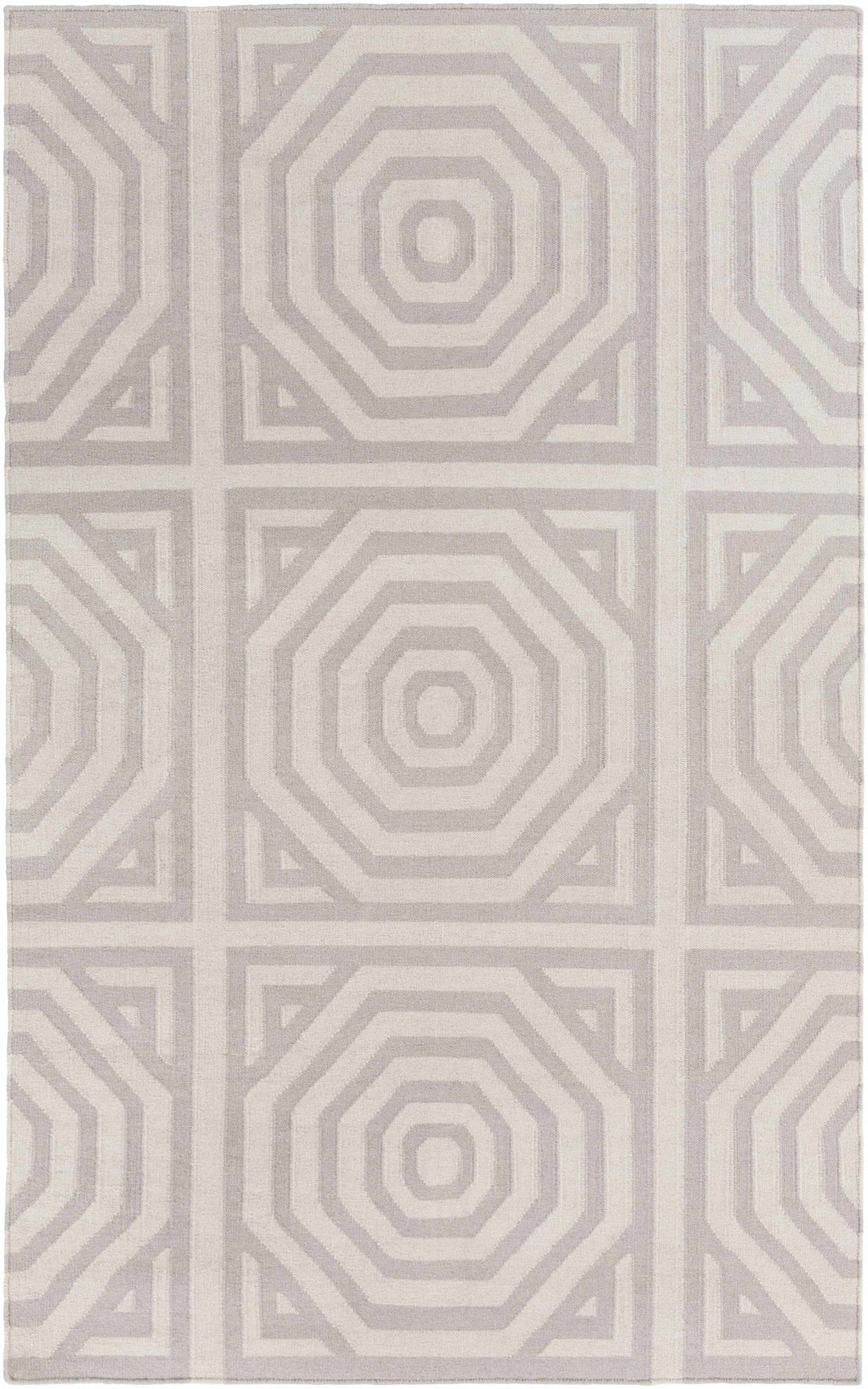 Edmund Modern Geometrical Design Gray Area Rug - The Rug Decor