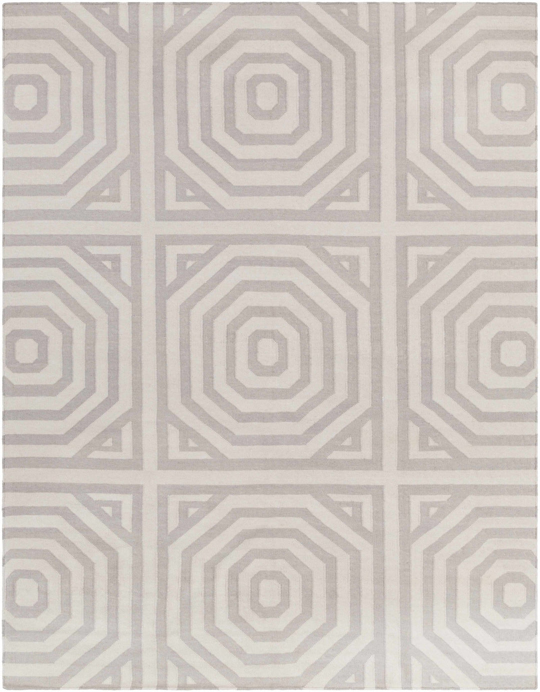 Edmund Modern Geometrical Design Gray Area Rug - The Rug Decor