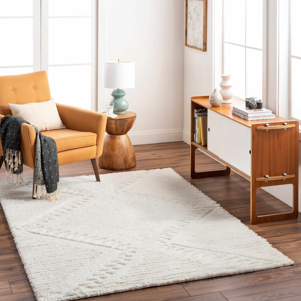 Edsel Modern Geometric Design Ivory Area Rug - The Rug Decor
