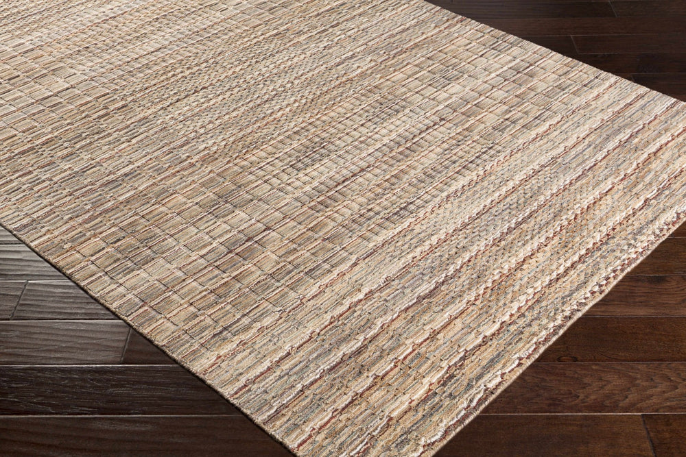 Edwardsport Beige And Brown Modern Style Hand Knotted Area Rug - The Rug Decor
