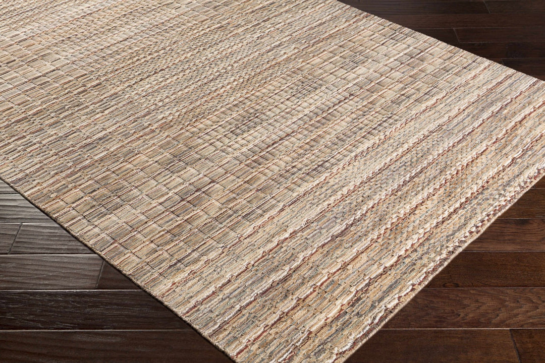 Edwardsport Beige And Brown Modern Style Hand Knotted Area Rug - The Rug Decor