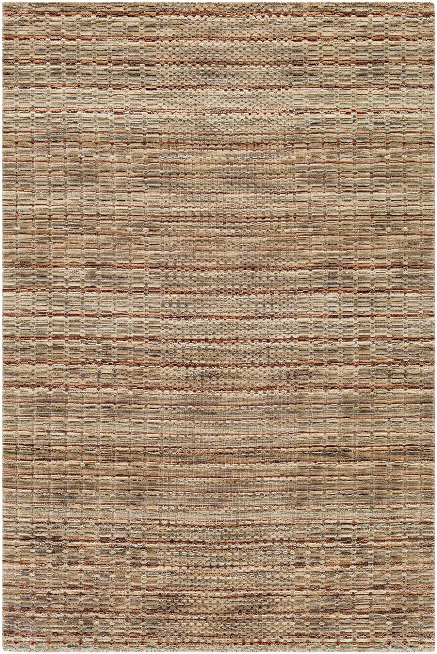 Edwardsport Beige And Brown Modern Style Hand Knotted Area Rug - The Rug Decor