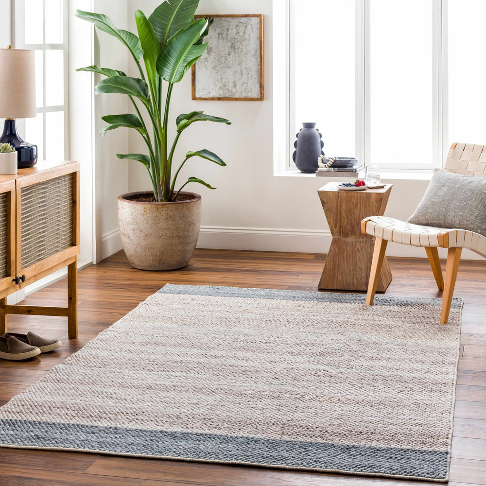 Edwin Modern Style Beige And Gray Hand Woven Area Rug - The Rug Decor