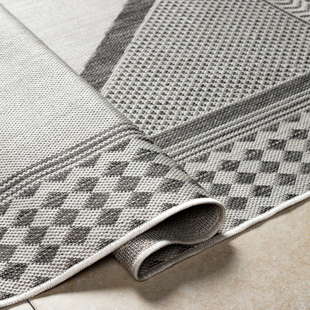 Efrem Contemporary Geometrical Gray And Charcoal Area Rug - The Rug Decor