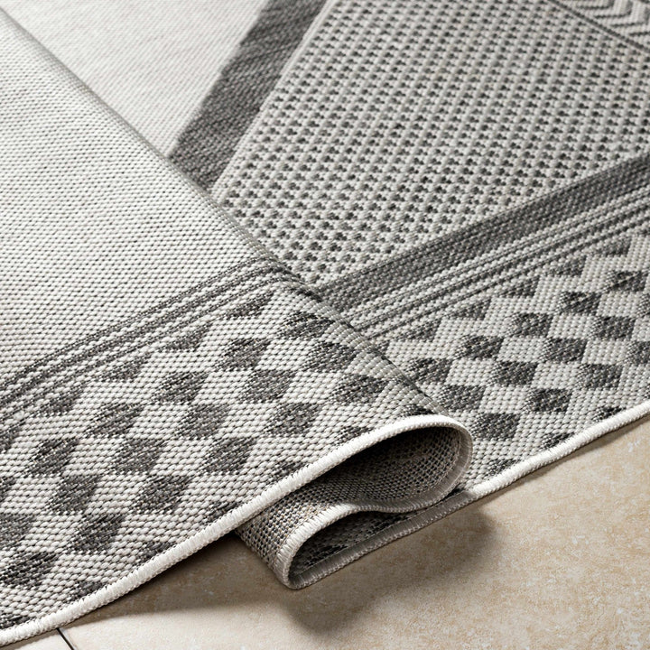 Efrem Contemporary Geometrical Gray And Charcoal Area Rug - The Rug Decor