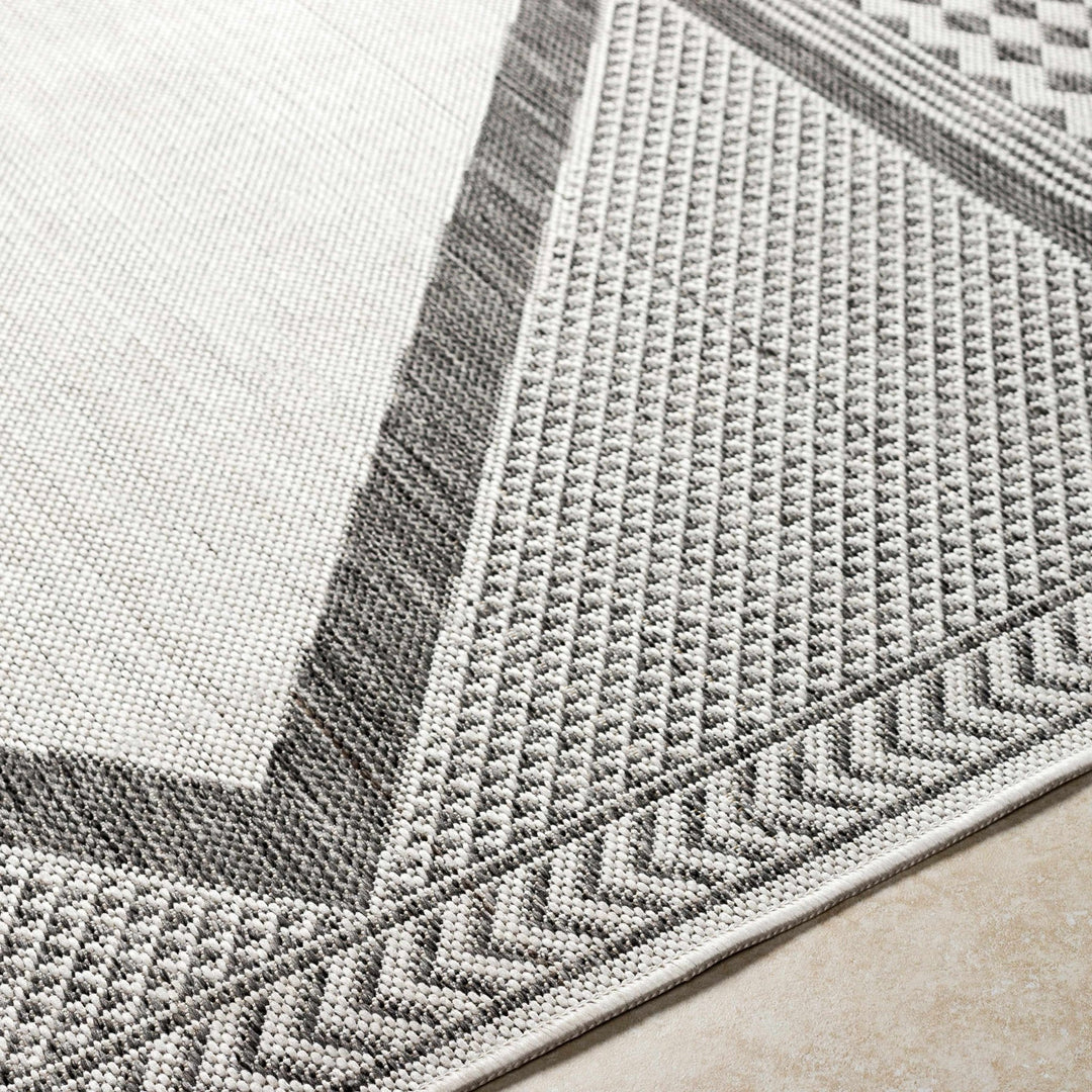 Efrem Contemporary Geometrical Gray And Charcoal Area Rug - The Rug Decor