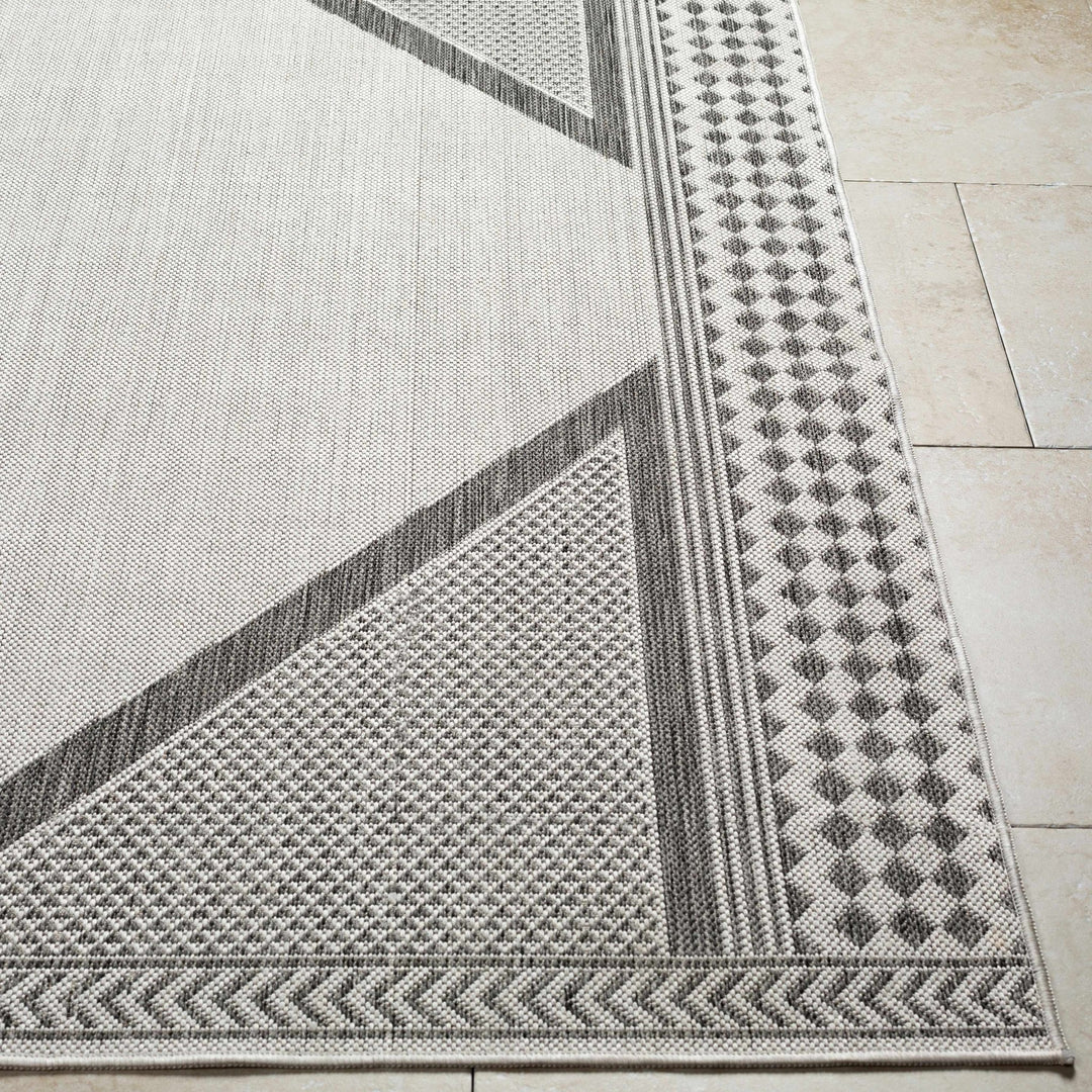 Efrem Contemporary Geometrical Gray And Charcoal Area Rug - The Rug Decor