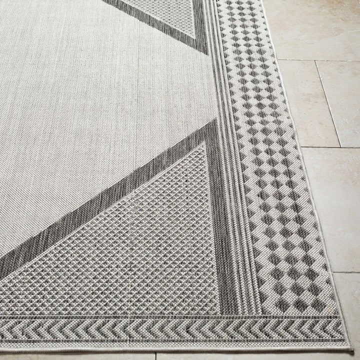 Efrem Contemporary Geometrical Gray And Charcoal Area Rug - The Rug Decor