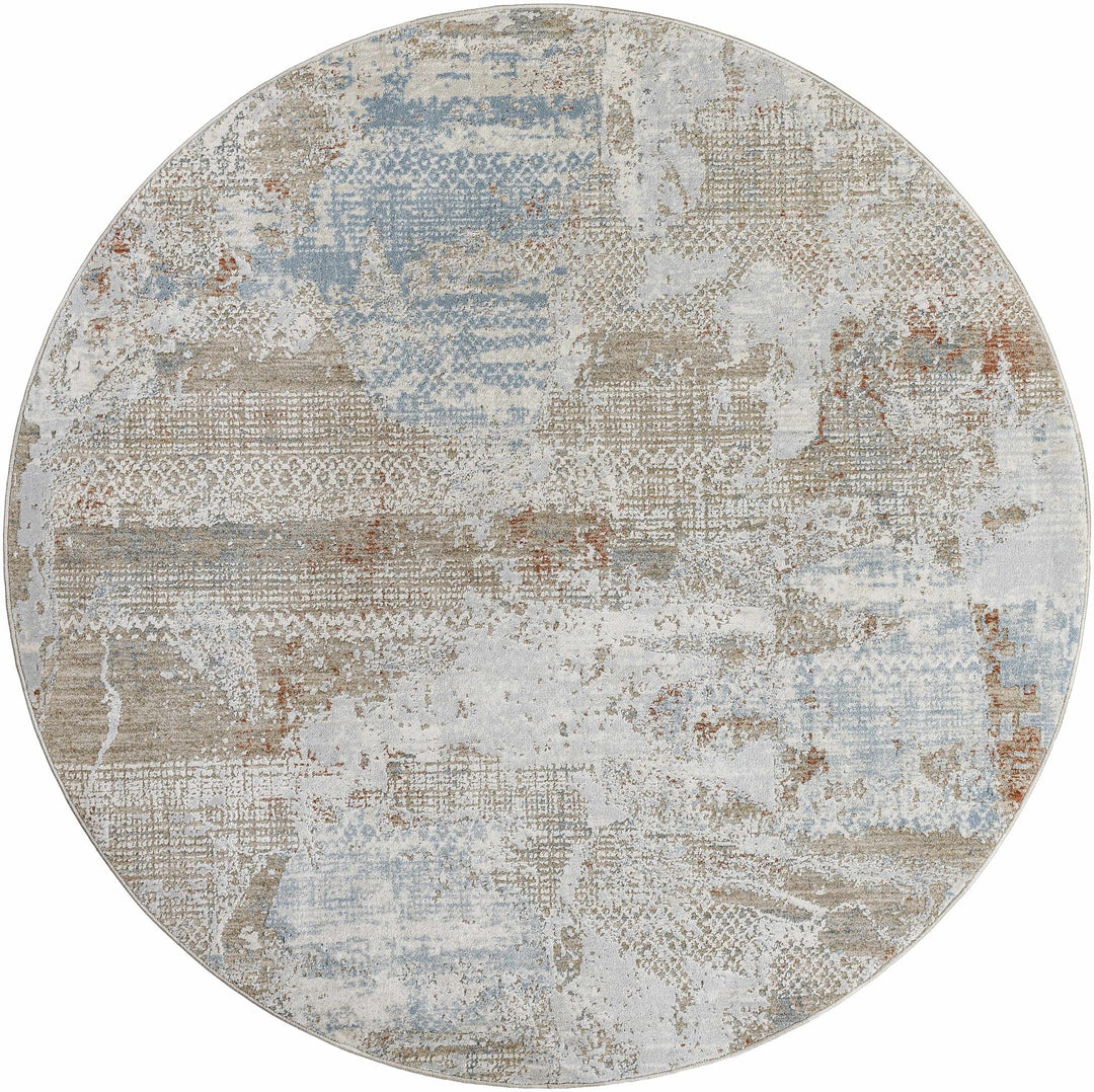 Efren Contemporary Abstract Beige And Gray Area Rug - The Rug Decor